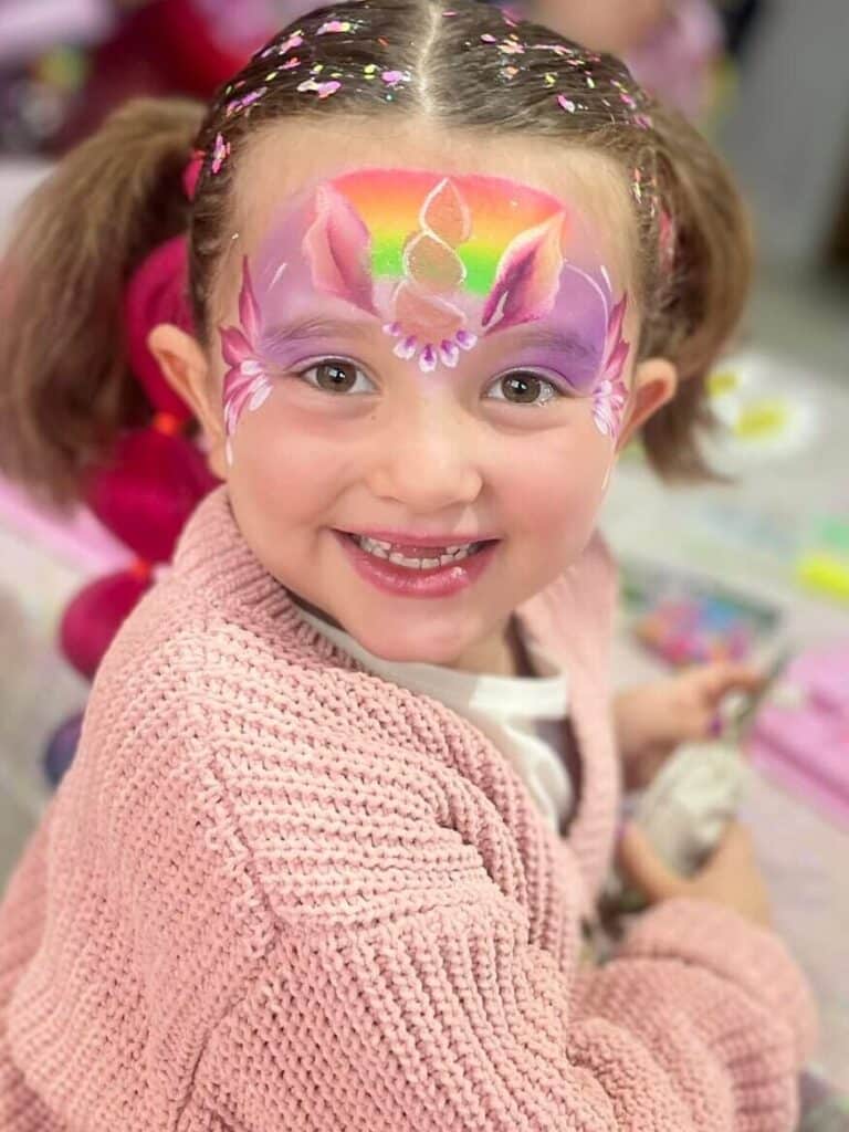 girls unicorn face paint kent