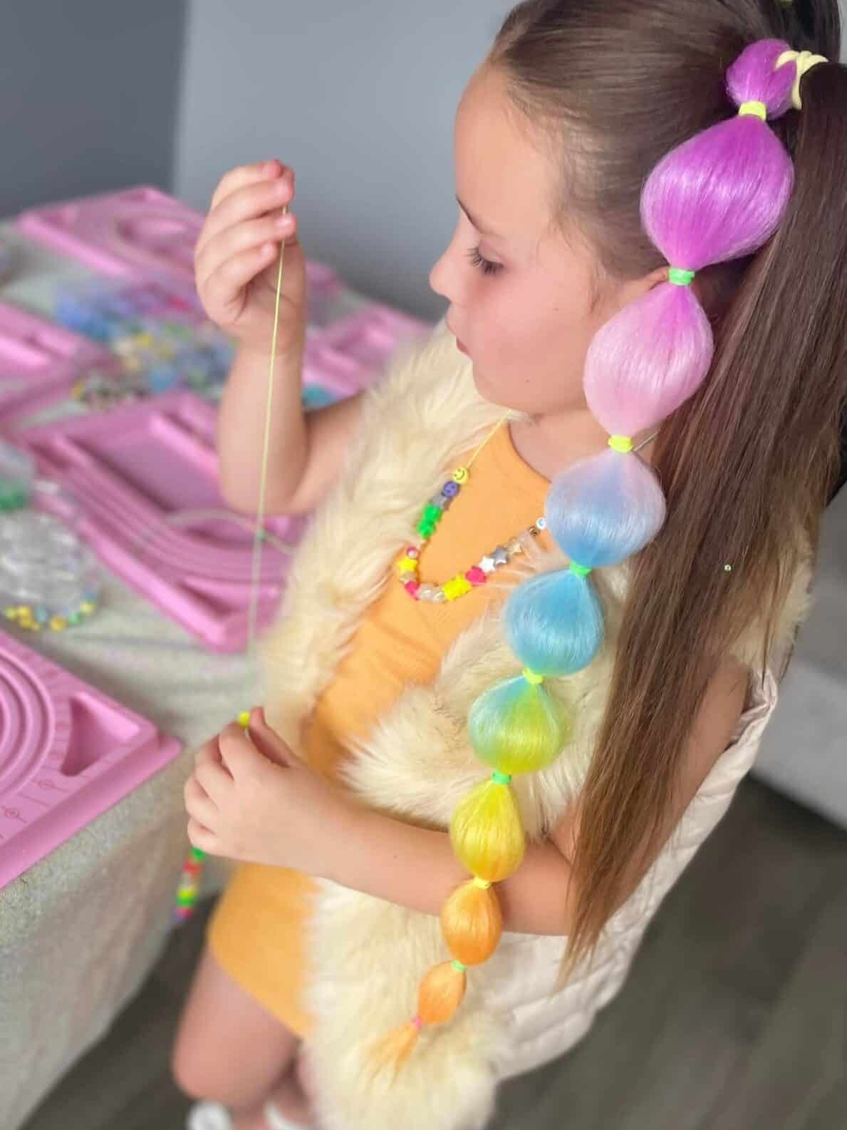 girls beading and hair braiding party kent