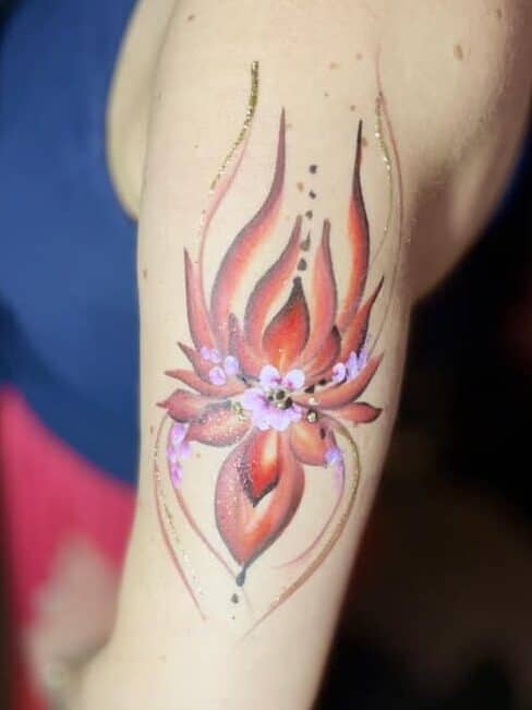 Adult face paint glitter at london corporate event