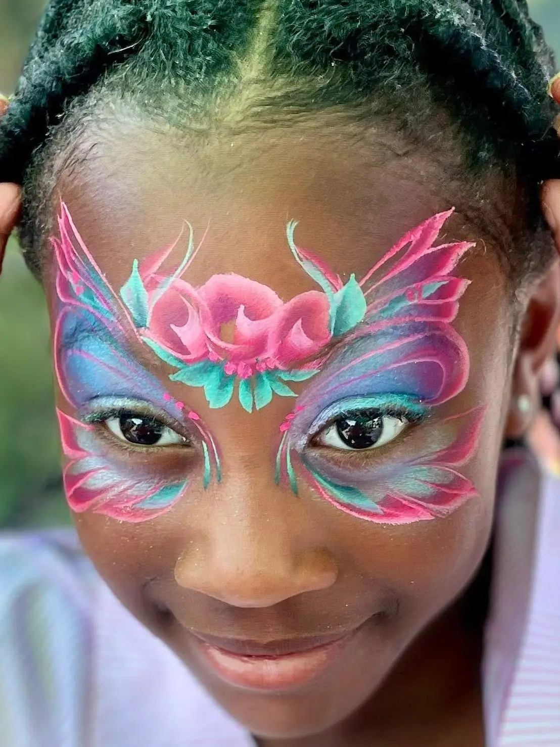 butterfly face paint at kent event