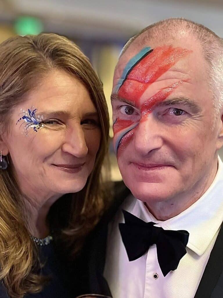 Adult face paint glitter at london corporate event