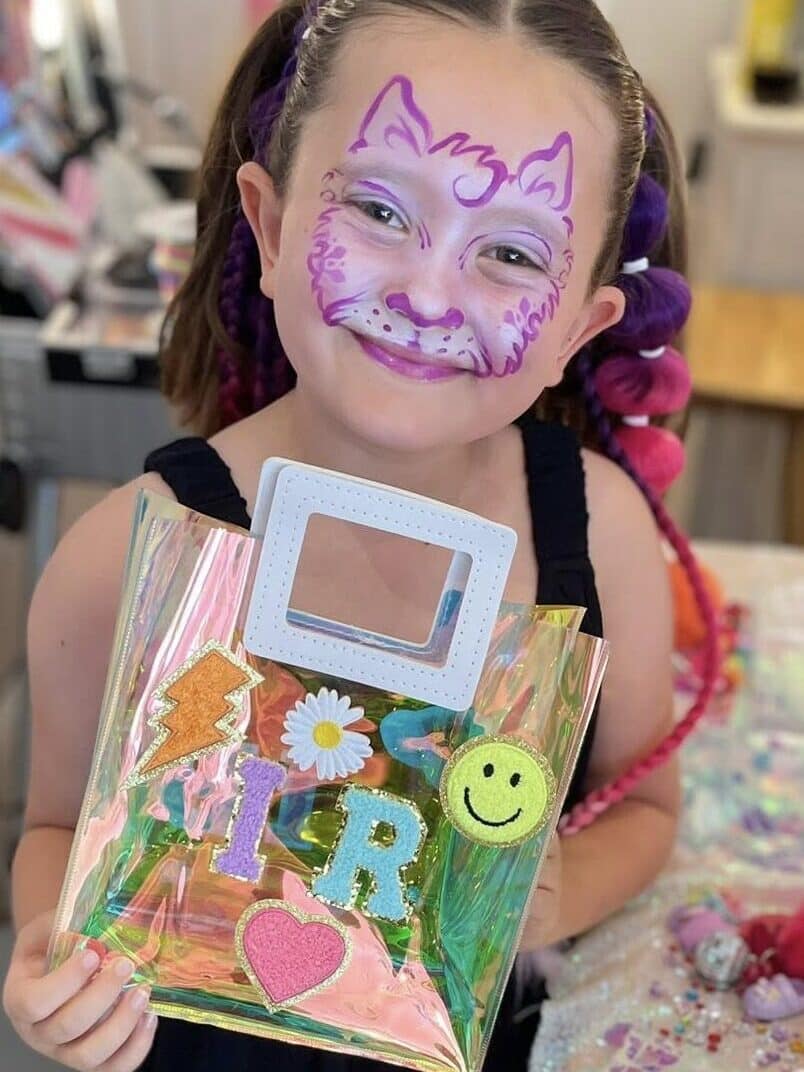 cat face paint and arts and craft children's party kent